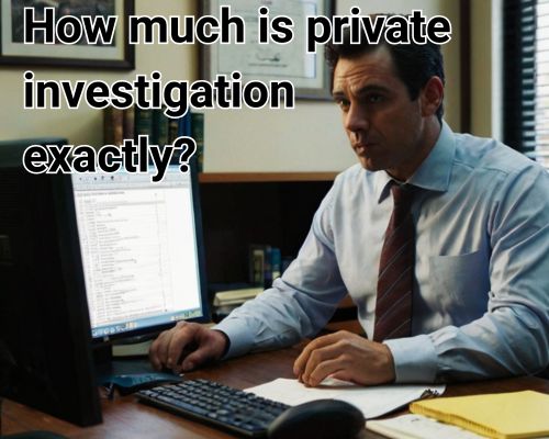 a private investigator working in his workspace