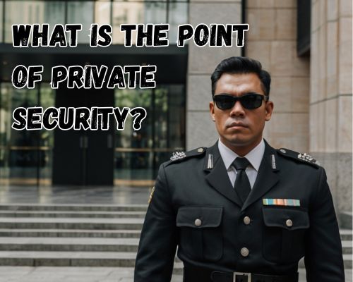 Bodyguard stands by, alert and ready.