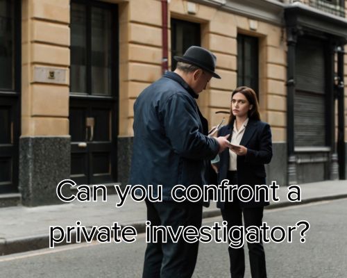 a person confronting a private investigator