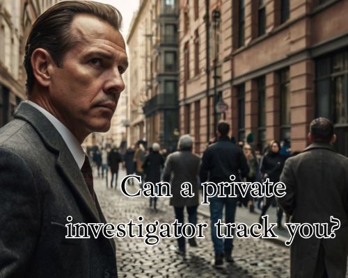 a private investigator tracking someone on field