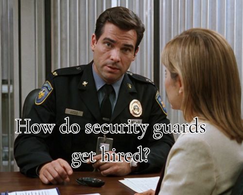a security officer being interviewed